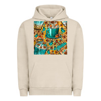 Pigment French Oak american football coffee cups with butterfly and leopard seamless patt Urban Hoodie - BundleAndBundleShop