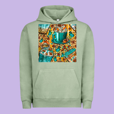 American Football Coffee Cups With Butterfly And Leopard Seamless Patt Urban Hoodie Designed By Bundleandbundleshop