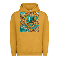 Pigment Peanut Butter american football coffee cups with butterfly and leopard seamless patt Urban Hoodie - BundleAndBundleShop