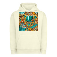 Pigment Pistachio american football coffee cups with butterfly and leopard seamless patt Urban Hoodie - BundleAndBundleShop
