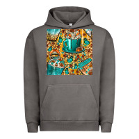 Pigment Tornado american football coffee cups with butterfly and leopard seamless patt Urban Hoodie - BundleAndBundleShop
