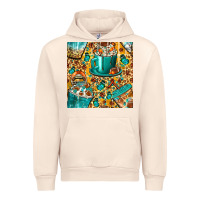 Sandshell american football coffee cups with butterfly and leopard seamless patt Urban Hoodie - BundleAndBundleShop
