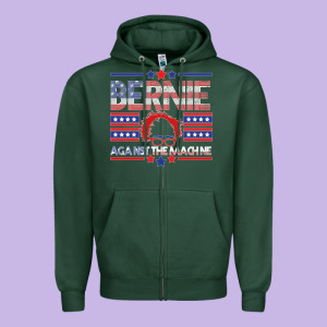 Bernie Against The Machine Zipper Hoodie Designed By Bettercallsaul