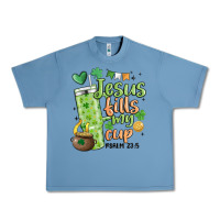 Pebble Blue st. patricks day jesus fills my cup Urban Heavy Tee - MaliasSmallBusiness