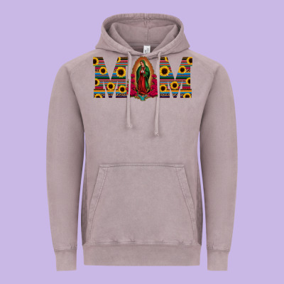 Mom Lady Of Guadalupe  Serape Sunflower Vintage Hoodie Designed By Jasminsmagicworld