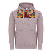 Vintage Zinc mom lady of guadalupe  serape sunflower Vintage Hoodie - Jasminsmagicworld