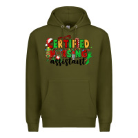Army Green certified nursing assistant Premium Hoodie - CowGirlArtShop
