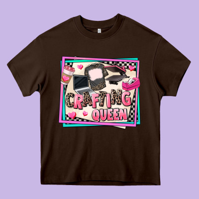 Crafting Queen Heavy Core Tee Designed By Adodesignshop