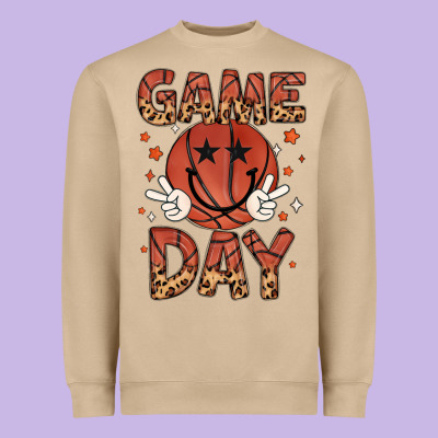 Game Day Heavyweight Sweatshirt Designed By Maliassmallbusiness