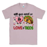 Lilac all you need is love and tacos Classic Tee - MaliasSmallBusiness