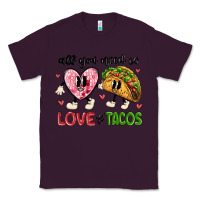 Plum all you need is love and tacos Classic Tee - MaliasSmallBusiness