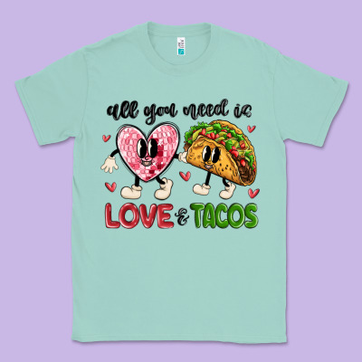 All You Need Is Love And Tacos Classic Tee Designed By Maliassmallbusiness