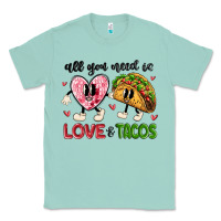 Seafoam all you need is love and tacos Classic Tee - MaliasSmallBusiness