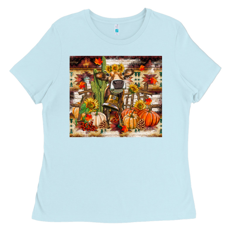 Fall Heifer Cow Ladies Tee by RanaPortraitStore | Teevron