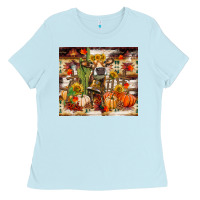 Baby Blue fall heifer cow Ladies Tee - RanaPortraitStore