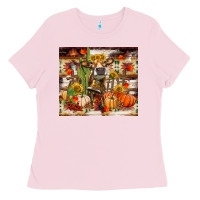 Bubblegum Pink fall heifer cow Ladies Tee - RanaPortraitStore