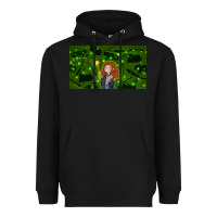 Black wizard girl and cat Heavyweight Hoodie - TumblerDesignByShophia