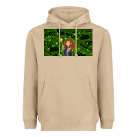 Mushroom wizard girl and cat Heavyweight Hoodie - TumblerDesignByShophia