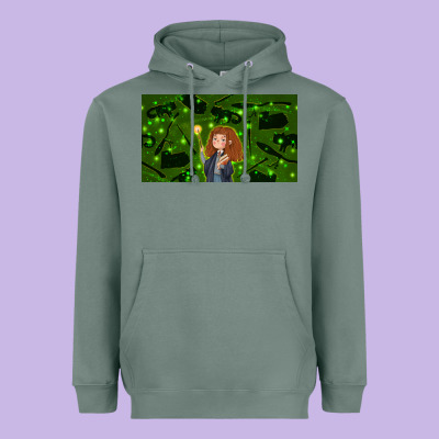 Wizard Girl And Cat Heavyweight Hoodie Designed By Tumblerdesignbyshophia