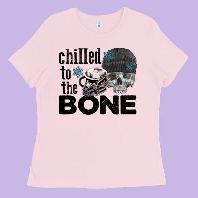 Chilled To The Bone Skull Winter Ladies Tee Designed By Fadigitalartstudio