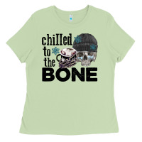 Matcha Chilled to the bone skull winter Ladies Tee - FaDigitalArtStudio