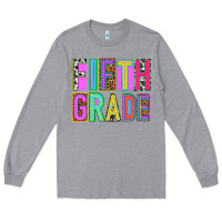 Heather Grey fifth grade Long Sleeve Tee - NancyCooperArtShop