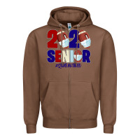 Chestnut Quarantined Senior 2020 American Football Zipper Hoodie - Bettercallsaul