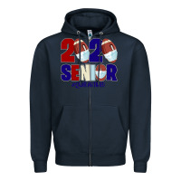 Navy Quarantined Senior 2020 American Football Zipper Hoodie - Bettercallsaul