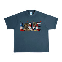 Midnight Navy love army Urban Heavy Tee - MaliasSmallBusiness
