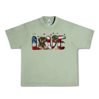 Oil Green love army Urban Heavy Tee - MaliasSmallBusiness