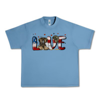 Pebble Blue love army Urban Heavy Tee - MaliasSmallBusiness