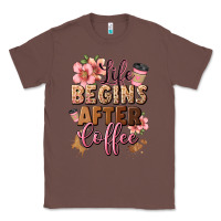 Chestnut life begins after coffee Classic Tee - JahusDesignShop