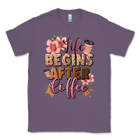 Lavender life begins after coffee Classic Tee - JahusDesignShop