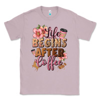 Lilac life begins after coffee Classic Tee - JahusDesignShop