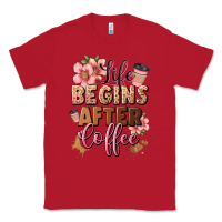 Red life begins after coffee Classic Tee - JahusDesignShop