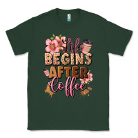 Sports Green life begins after coffee Classic Tee - JahusDesignShop