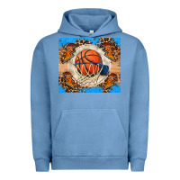 Pigment Pebble Blue basketball Urban Hoodie - FaDigitalArtStudio