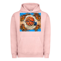 Pigment Salmon basketball Urban Hoodie - FaDigitalArtStudio