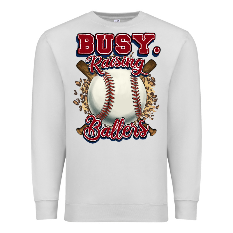 Busy Raising Ballers Premium Sweatshirt by HowdyJamesFarm | Teevron