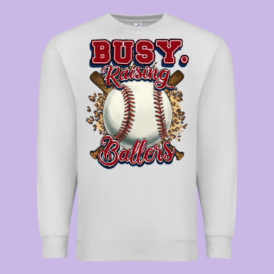 Busy Raising Ballers Premium Sweatshirt Designed By Howdyjamesfarm