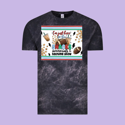 I'm Just Here For The Snacks Vintage Tee Designed By Maliassmallbusiness