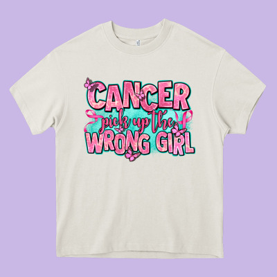 Cancer Pick Up The Wrong Girl Heavy Core Tee Designed By Adodesignshop