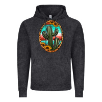 Vintage Black serape and sunflower cactus Vintage Hoodie - Jasminsmagicworld