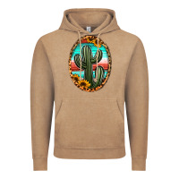 Vintage Coffee serape and sunflower cactus Vintage Hoodie - Jasminsmagicworld