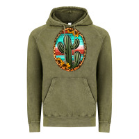 Vintage Olive serape and sunflower cactus Vintage Hoodie - Jasminsmagicworld