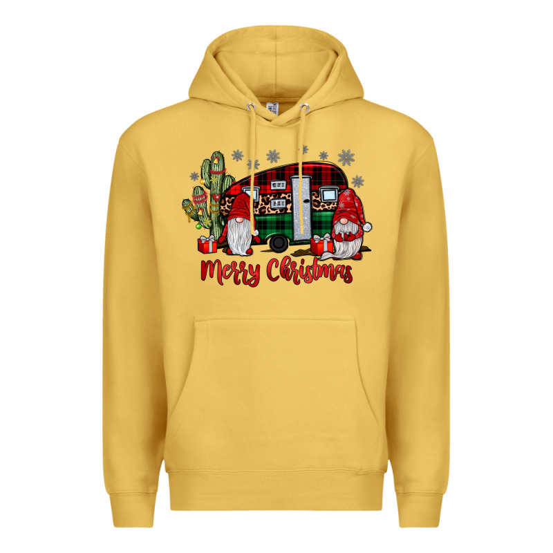 Merry Christmas Gnome Caravan Premium Hoodie by JahusDesignShop | Teevron