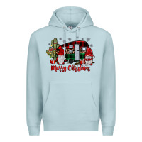 Blue Mist merry christmas gnome caravan Premium Hoodie - JahusDesignShop