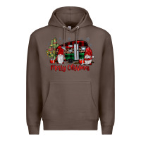 Coffee merry christmas gnome caravan Premium Hoodie - JahusDesignShop