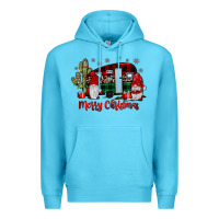 Ocean Blue merry christmas gnome caravan Premium Hoodie - JahusDesignShop