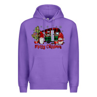 Purple merry christmas gnome caravan Premium Hoodie - JahusDesignShop